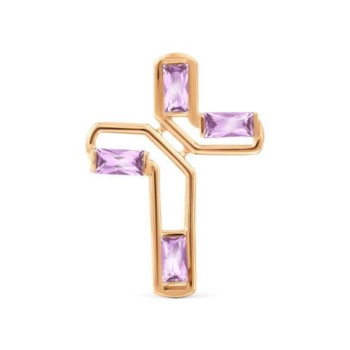 Золотая подвеска с аметистом KARATOV Т10106779