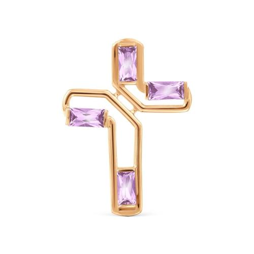 Золотая подвеска с аметистом KARATOV Т10106779