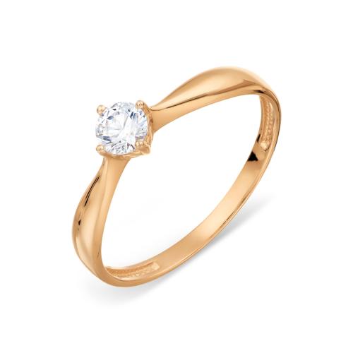 Золотое помолвочное кольцо с фианитом KARATOV Т10201А317