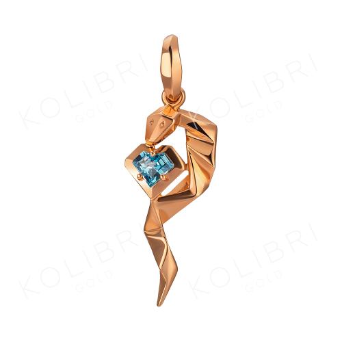 Золотая подвеска с топазом KARATOV Т102035514-01