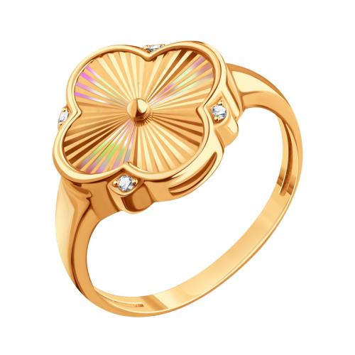 Золотое кольцо с фианитом KARATOV Т10261Д142