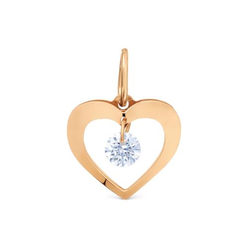 Золотая подвеска с фианитом KARATOV Т102635379