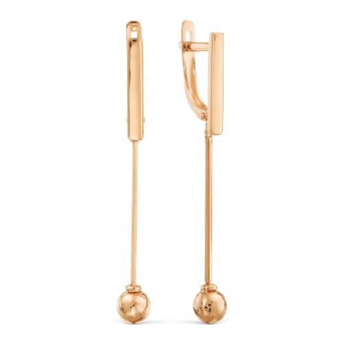 Золотые длинные серьги KARATOV Т11002Б533