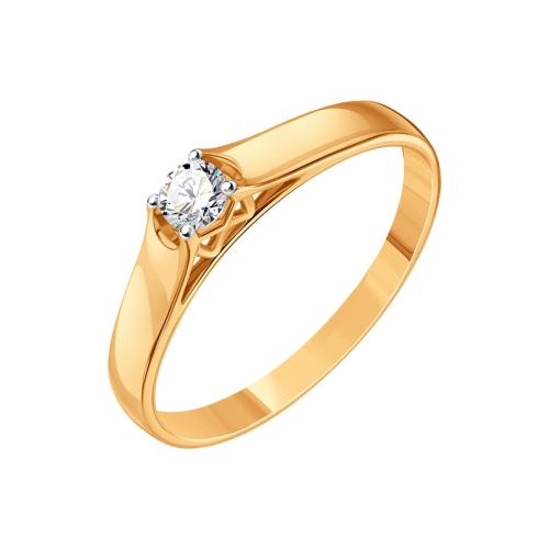 Золотое помолвочное кольцо с бриллиантом KARATOV Т14101А750