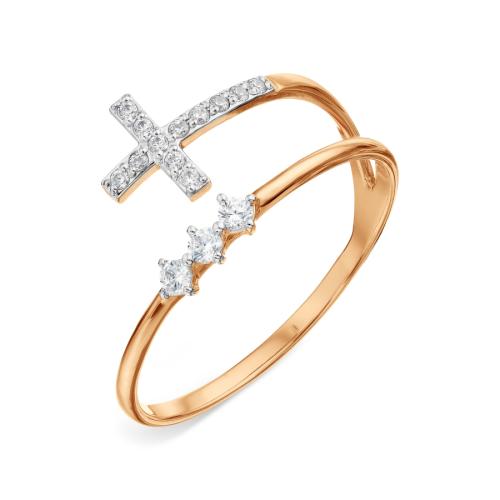 Золотое кольцо с фианитом KARATOV Т14201А070 Золотое кольцо с фианитом KARATOV Т14201А070