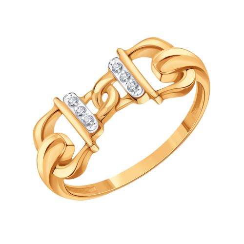 Золотое кольцо с фианитом KARATOV Т14201Б502