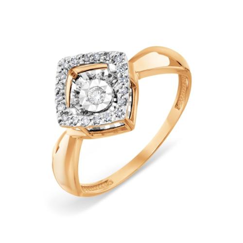 Кольцо с танцующим бриллиантом из золота KARATOV Т145618649 Кольцо с танцующим бриллиантом из золота KARATOV Т145618649