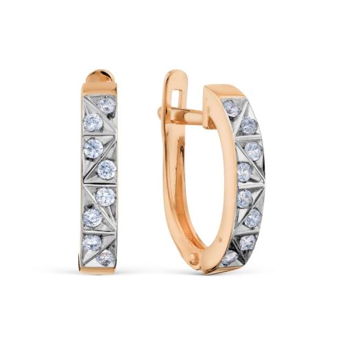 Золотые серьги дорожки с фианитом KARATOV Т14702Б973 Золотые серьги дорожки с фианитом KARATOV Т14702Б973