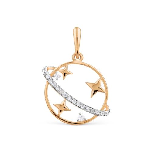 Золотая подвеска с фианитом KARATOV Т147035491