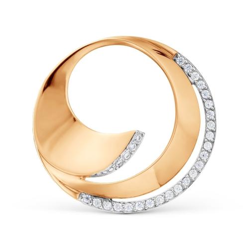 Золотая подвеска с фианитом KARATOV Т147035540