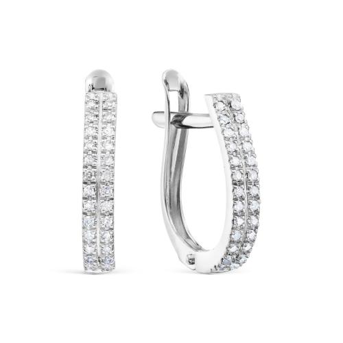 Серьги из белого золота с бриллиантом KARATOV Т30102Б707