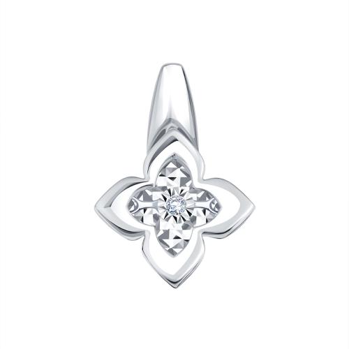 Подвеска из белого золота с бриллиантом KARATOV Т305636018