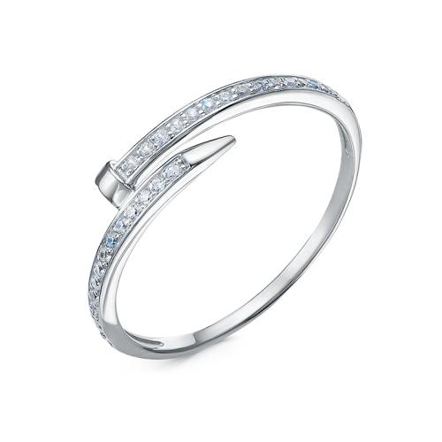 Кольцо из белого золота с фианитом DEL'TA б1103703