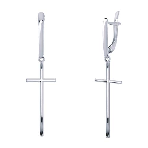 Длинные серьги из белого золота АТОЛЛ б21020