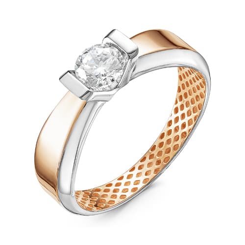 Золотое кольцо с фианитом DEL'TA дф110001