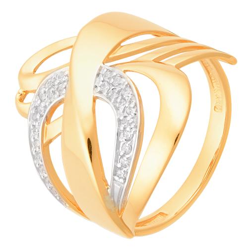 Золотое кольцо с фианитом АЛЕКСАНДРА кл2334