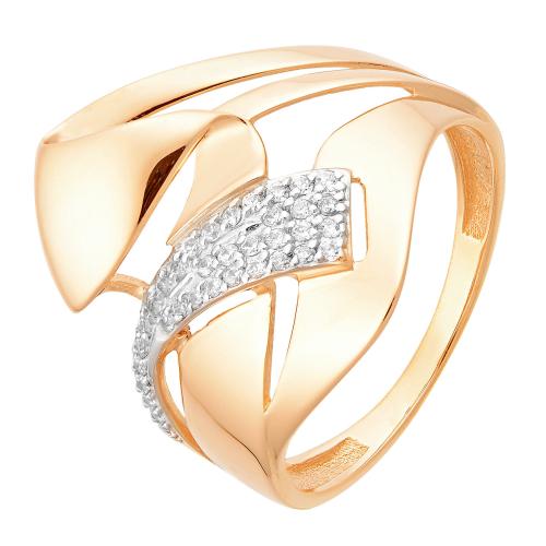 Золотое кольцо с фианитом АЛЕКСАНДРА кл2450