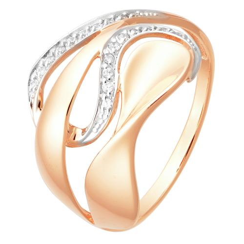 Золотое кольцо с фианитом АЛЕКСАНДРА кл2537