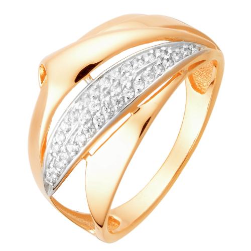 Золотое кольцо с фианитом АЛЕКСАНДРА кл2730-01