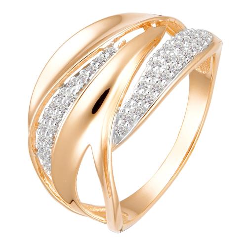 Золотое кольцо с фианитом АЛЕКСАНДРА кл2835