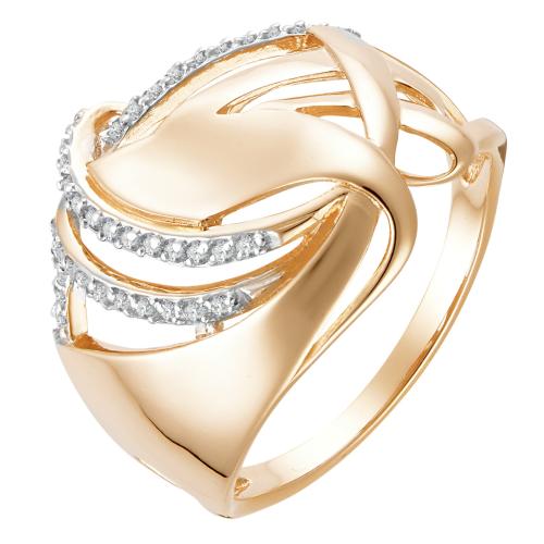 Золотое кольцо с фианитом АЛЕКСАНДРА кл2883-01