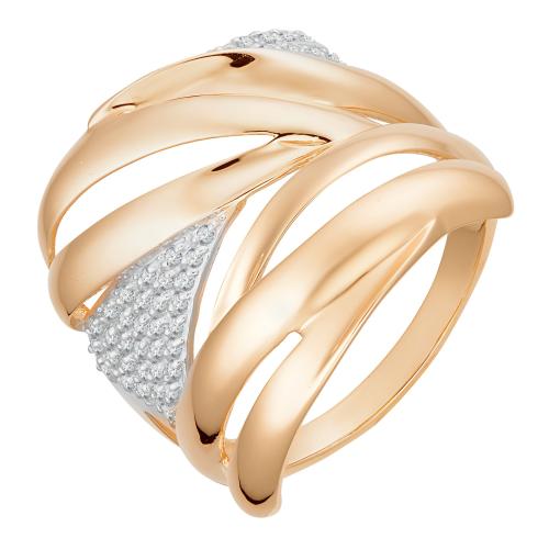 Золотое кольцо с фианитом АЛЕКСАНДРА кл3040-01