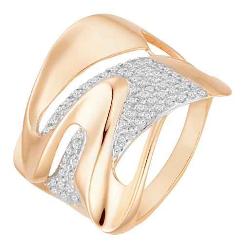 Золотое кольцо с фианитом АЛЕКСАНДРА кл3104-01