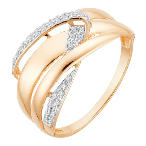 Золотое кольцо с фианитом АЛЕКСАНДРА кл3119-01