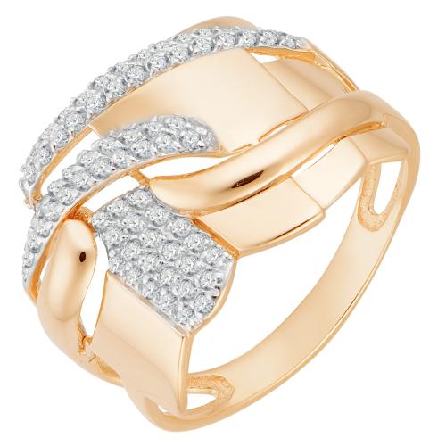 Золотое кольцо с фианитом АЛЕКСАНДРА кл3152-01