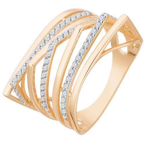 Золотое кольцо с фианитом АЛЕКСАНДРА кл3211