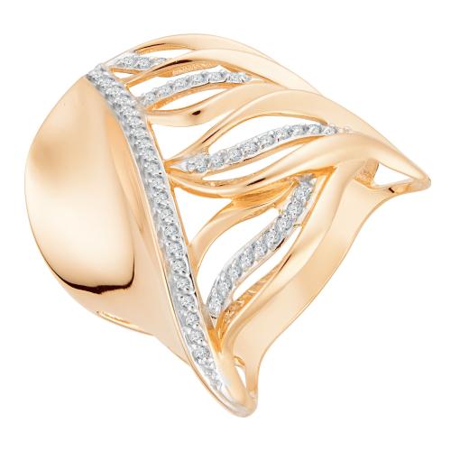 Золотое кольцо с фианитом АЛЕКСАНДРА кл3215