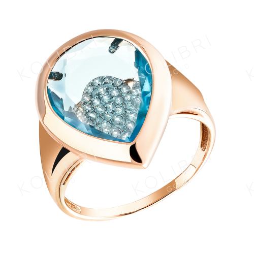 Золотое кольцо с топазом АЛЕКСАНДРА кл3227-1