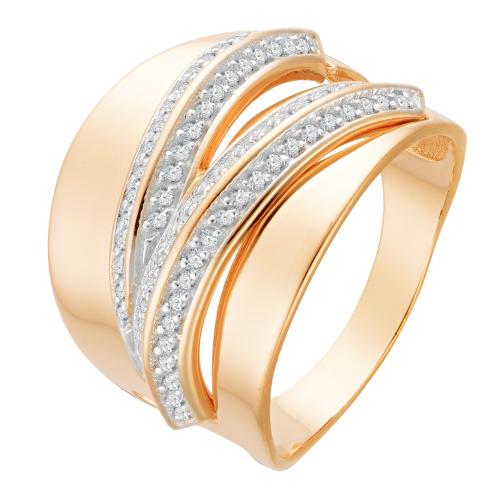 Золотое кольцо с фианитом АЛЕКСАНДРА кл3386-01