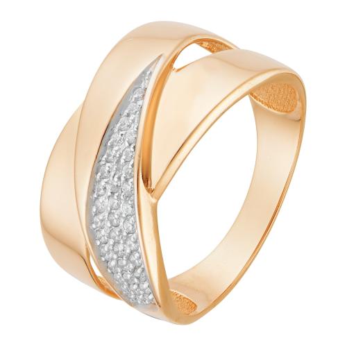 Золотое кольцо с фианитом АЛЕКСАНДРА кл3435