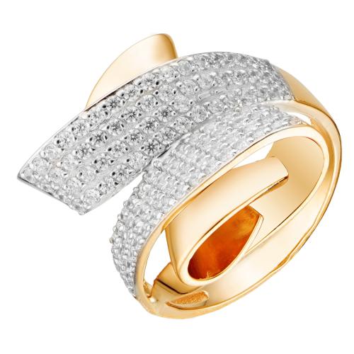 Золотое кольцо с фианитом АЛЕКСАНДРА кл3512-01