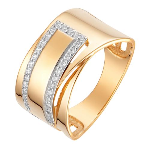 Золотое кольцо с фианитом АЛЕКСАНДРА кл3558-01