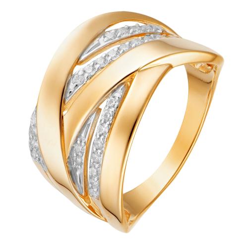 Золотое кольцо с фианитом АЛЕКСАНДРА кл3582