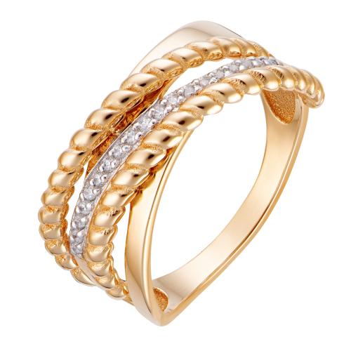 Золотое кольцо с фианитом АЛЕКСАНДРА кл3665