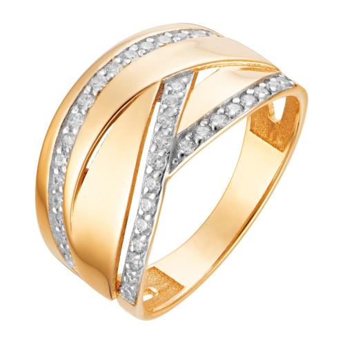 Золотое кольцо с фианитом АЛЕКСАНДРА кл3763