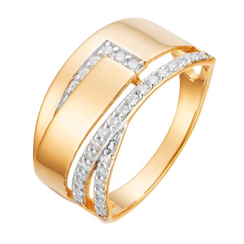 Золотое кольцо с фианитом АЛЕКСАНДРА кл3767