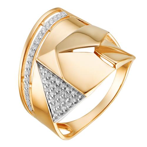 Золотое кольцо с фианитом АЛЕКСАНДРА кл3794