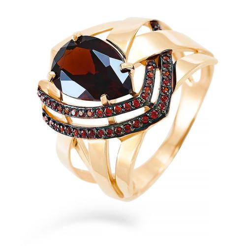 Золотое кольцо с гранатом АЛЕКСАНДРА кл3816-34-01