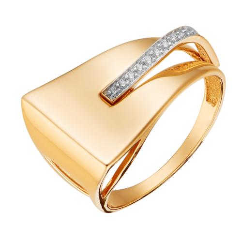 Золотое кольцо с фианитом АЛЕКСАНДРА кл3838