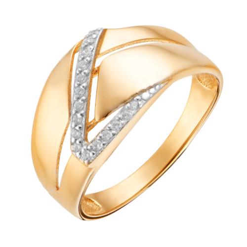 Золотое кольцо с фианитом АЛЕКСАНДРА кл3840-01