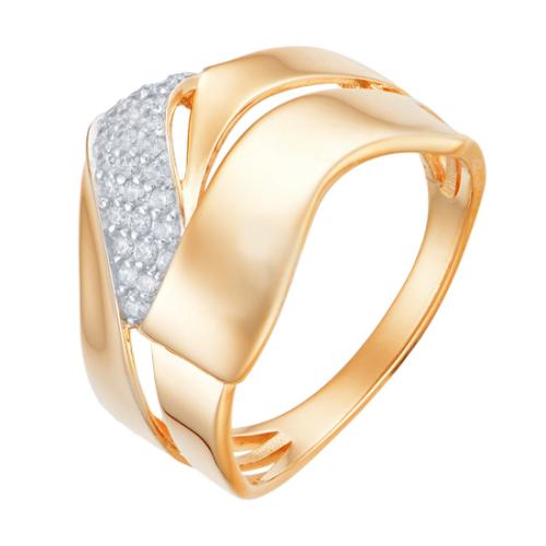 Золотое кольцо с фианитом АЛЕКСАНДРА кл3888