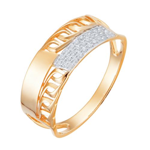 Золотое кольцо с фианитом АЛЕКСАНДРА кл3953-01