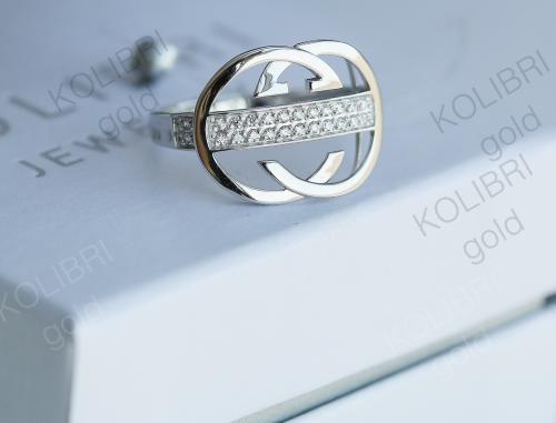 Кольцо из белого золота с фианитом АЛЕКСАНДРА кл4027-02 Кольцо из белого золота с фианитом АЛЕКСАНДРА кл4027-02