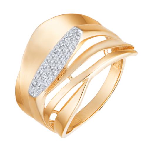 Золотое кольцо с фианитом АЛЕКСАНДРА кл4031-01