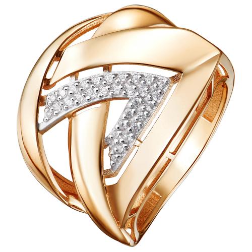 Золотое кольцо серьга с фианитом АЛЕКСАНДРА кл4288-01