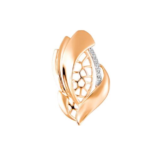 Золотая подвеска с фианитом АЛЕКСАНДРА п1055